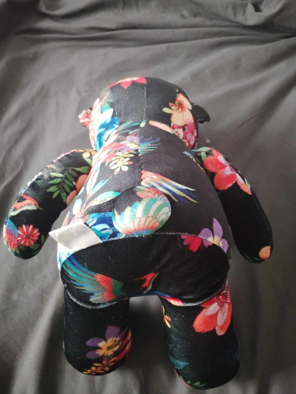 Johnny Was Dreamer Bear Sitting Stuffed Animal Toy Plush Floral Multicolor Boho - Picture 6 of 7